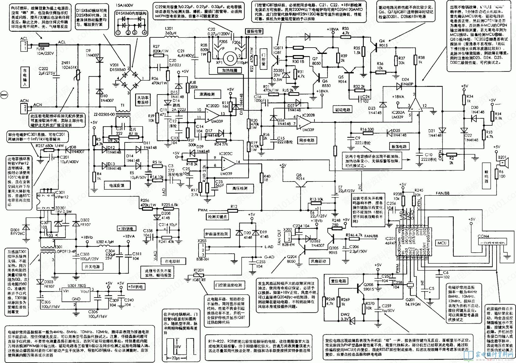 美的C21-RT2148電滋爐,板號MT-S1