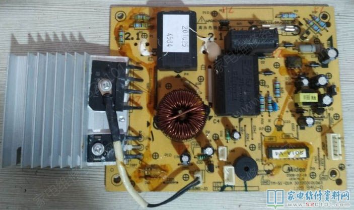 一臺美的電滋爐,故障主要表現為開機1秒表明E6不加溫