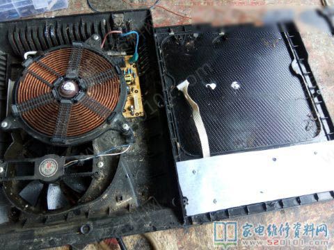 接修一臺顧客送過來的電滋爐,拆卸蓋發(fā)覺大管穿透了,保險絲管燒