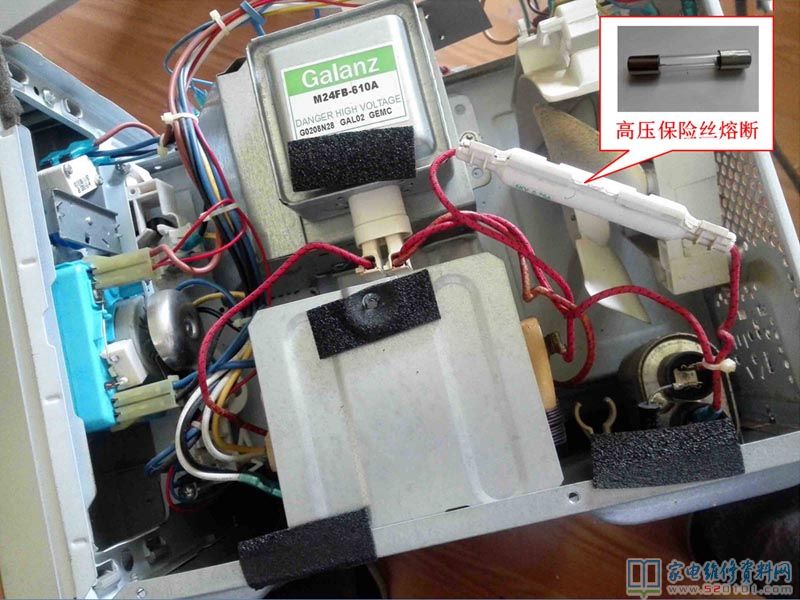 微波爐加熱高壓二極管立即和機殼相接的問題