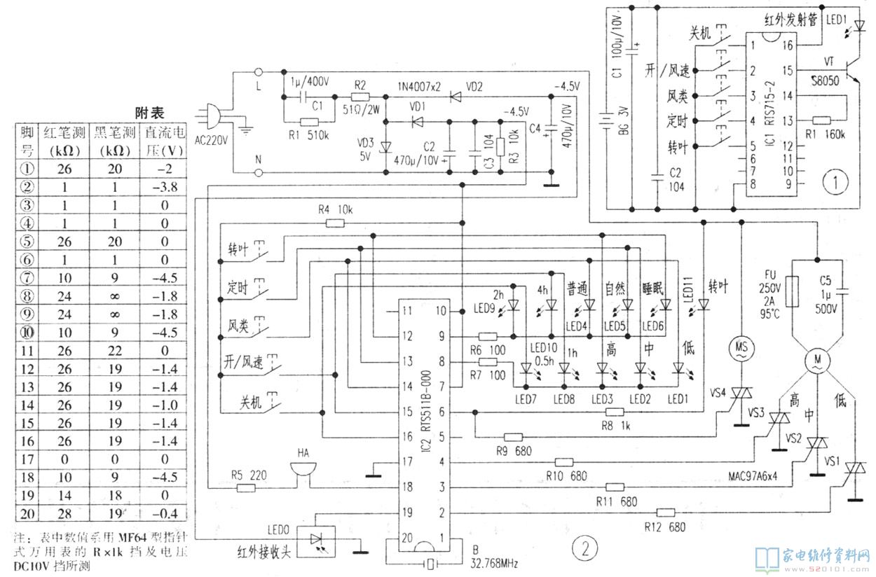 智能遙控器電路設(shè)計(jì)圖