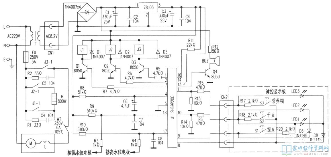 佛山順德產(chǎn)的該型豆?jié){機(jī)選用全智能自動(dòng)控制系統(tǒng),生產(chǎn)加工