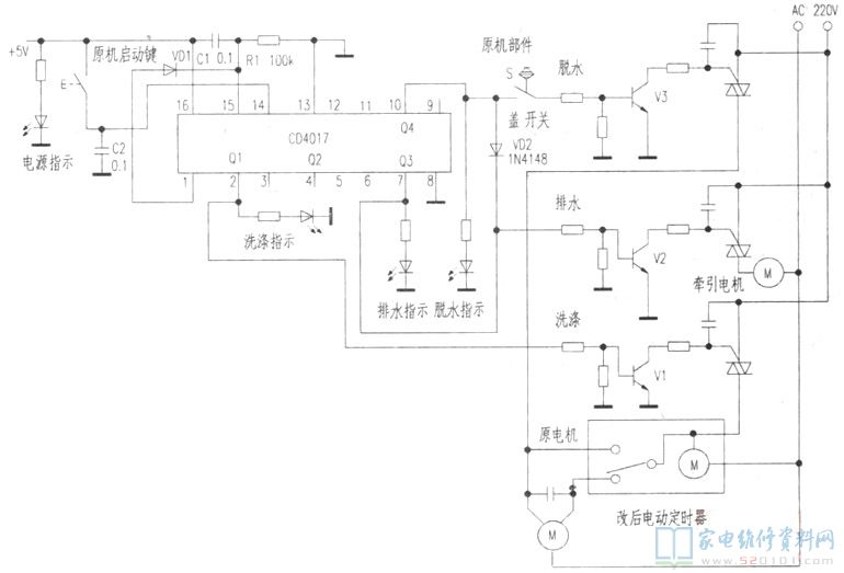 一臺(tái)二手海棠花牌自動(dòng)洗衣機(jī),因?yàn)槁肪€點(diǎn)火導(dǎo)致溫控開(kāi)關(guān)單片機(jī)設(shè)